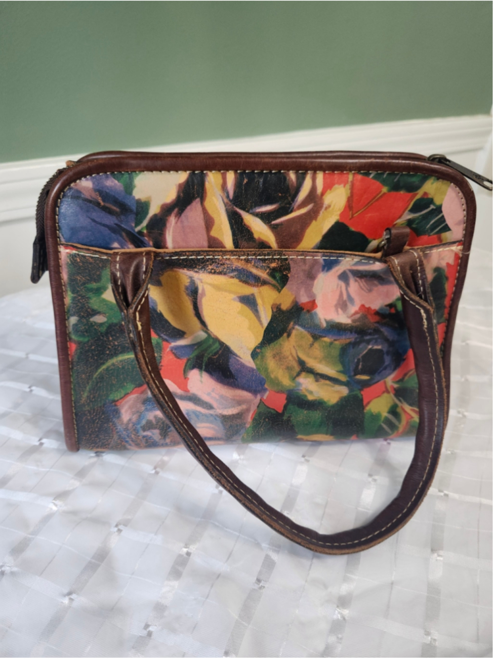 Patricia Nash Floral Shoulder Bag, One Size, Red and Brown